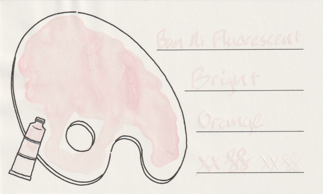 Scan of an ink swatch card made from Iroful paper