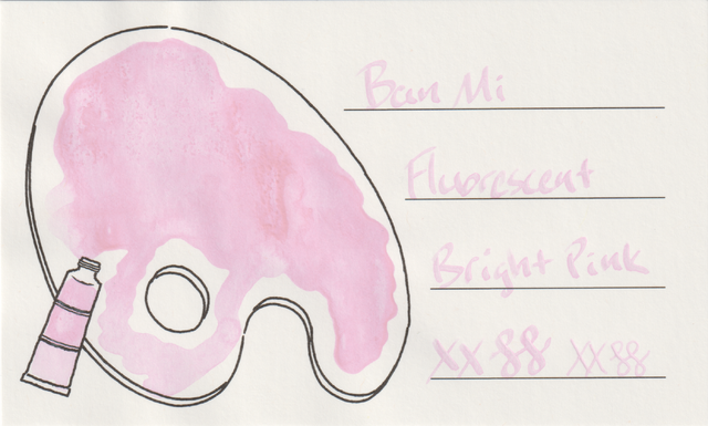 Scan of an ink swatch card made from Iroful paper
