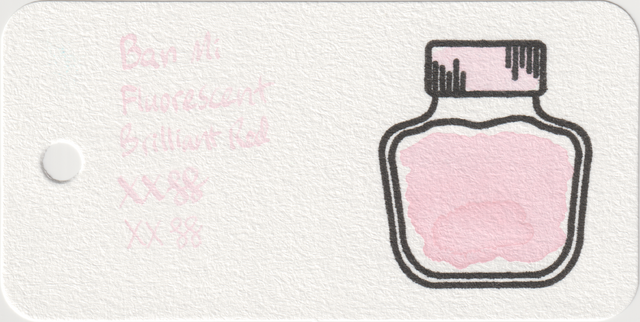 Scan of an ink swatch card made from Col-o-ring paper