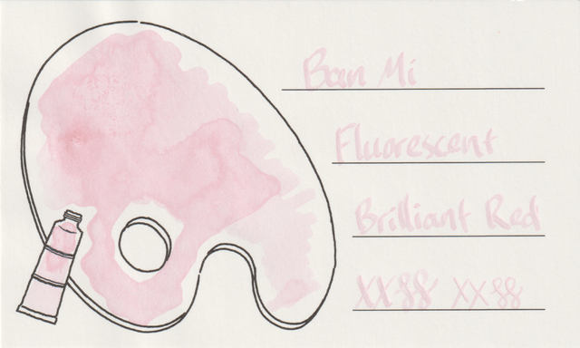 Scan of an ink swatch card made from Iroful paper