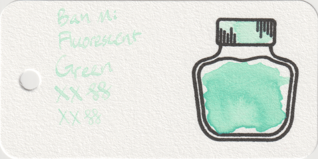 Scan of an ink swatch card made from Col-o-ring paper