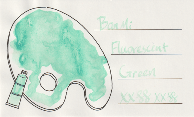 Scan of an ink swatch card made from Iroful paper