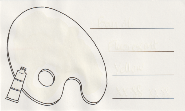 Scan of an ink swatch card made from Iroful paper