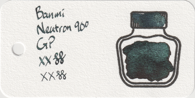 Scan of an ink swatch card made from Col-o-ring paper