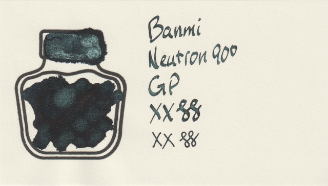 Scan of an ink swatch card made from MD paper
