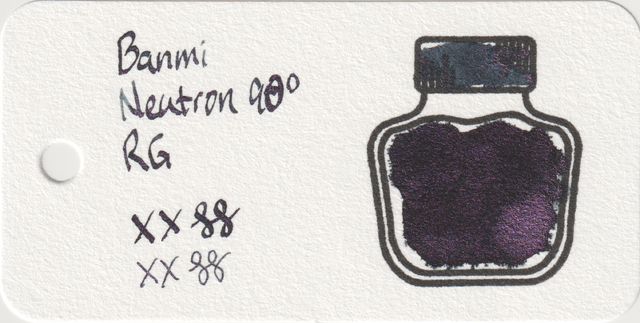 Scan of an ink swatch card made from Col-o-ring paper