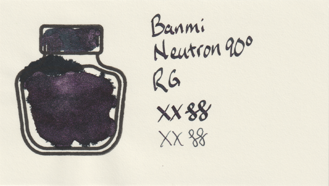 Scan of an ink swatch card made from MD paper