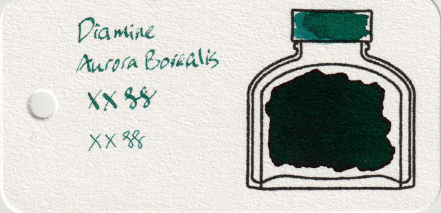 Scan of an ink swatch card made from Col-o-ring paper