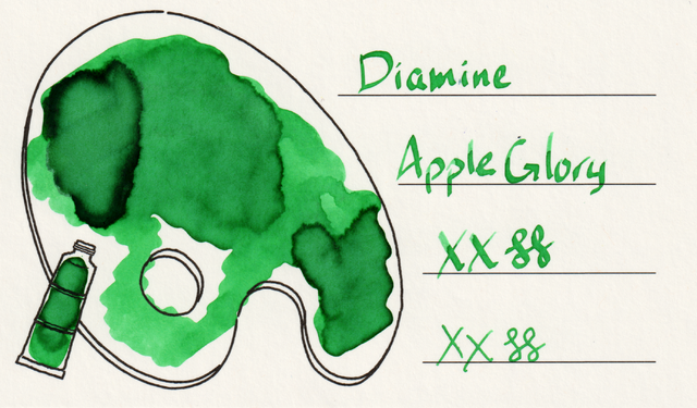 Scan of an ink swatch card made from Iroful paper