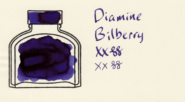 Scan of an ink swatch card made from MD paper