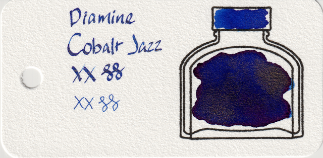 Scan of an ink swatch card made from Col-o-ring paper