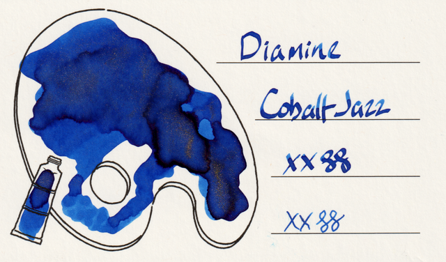 Scan of an ink swatch card made from Iroful paper