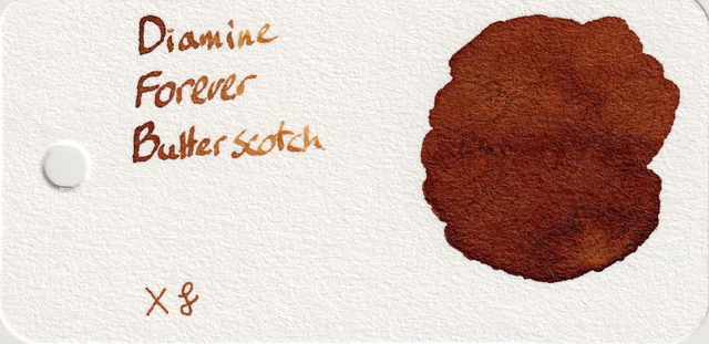 Scan of an ink swatch card made from Col-o-ring paper