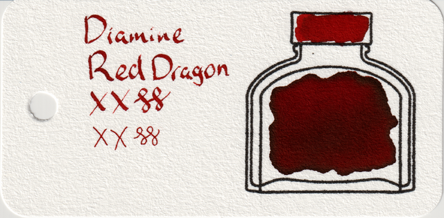 Scan of an ink swatch card made from Col-o-ring paper