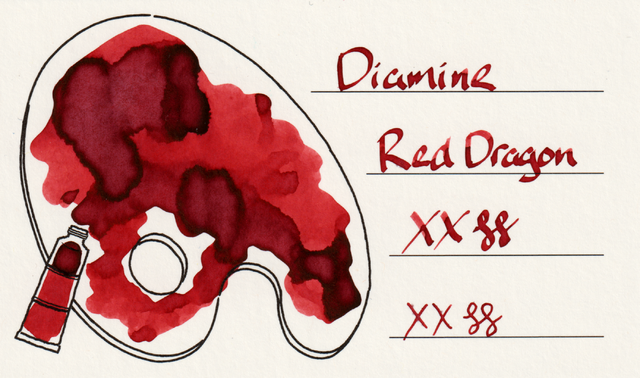 Scan of an ink swatch card made from Iroful paper