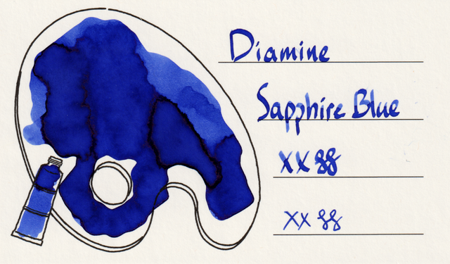 Scan of an ink swatch card made from Iroful paper