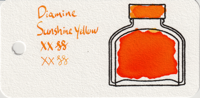 Scan of an ink swatch card made from Col-o-ring paper