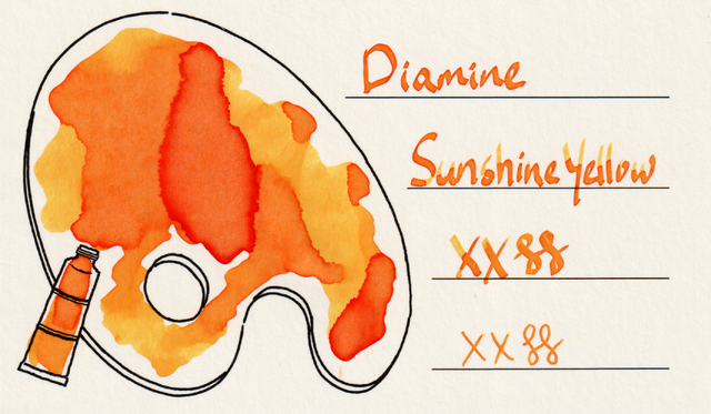 Scan of an ink swatch card made from Iroful paper