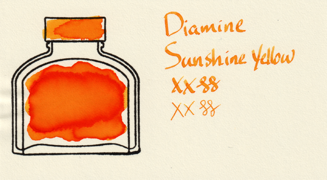 Scan of an ink swatch card made from MD paper