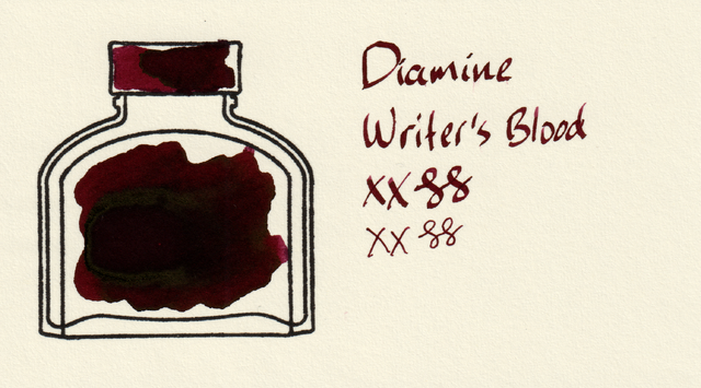 Scan of an ink swatch card made from MD paper