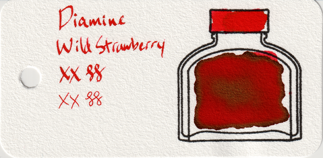 Scan of an ink swatch card made from Col-o-ring paper
