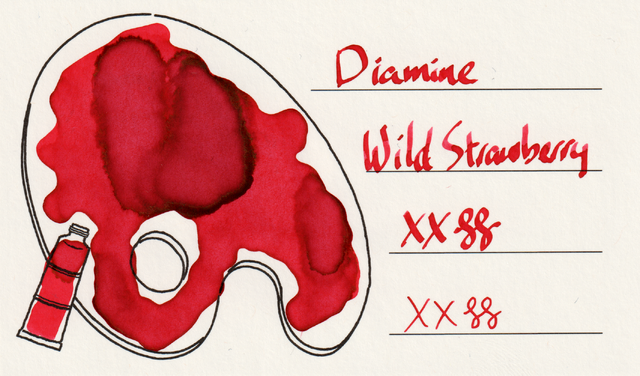 Scan of an ink swatch card made from Iroful paper