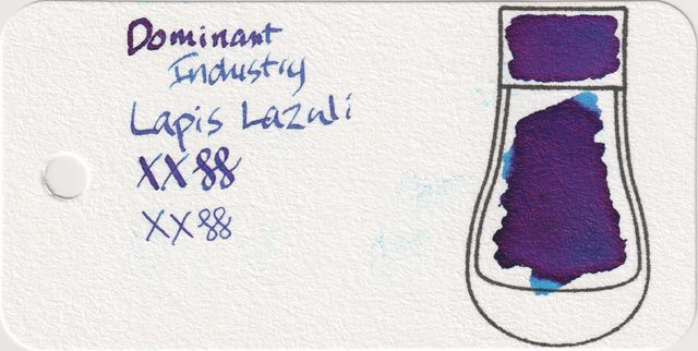 Scan of an ink swatch card made from Col-o-ring paper