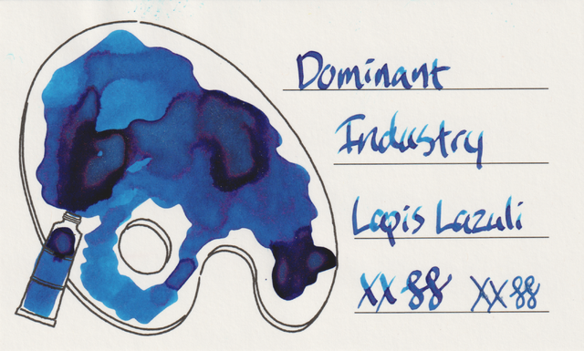 Scan of an ink swatch card made from Iroful paper