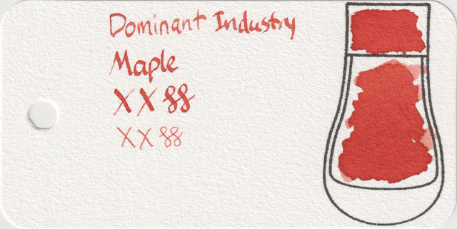 Scan of an ink swatch card made from Col-o-ring paper