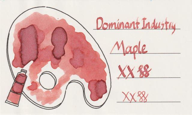 Scan of an ink swatch card made from Iroful paper