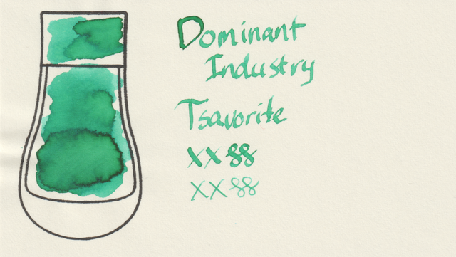 Scan of an ink swatch card made from MD paper