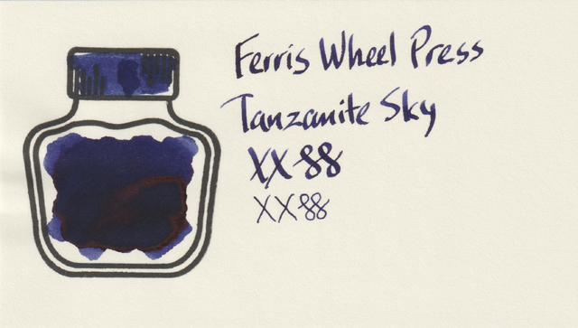 Scan of an ink swatch card made from MD paper
