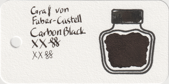 Scan of an ink swatch card made from Col-o-ring paper