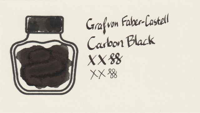 Scan of an ink swatch card made from MD paper