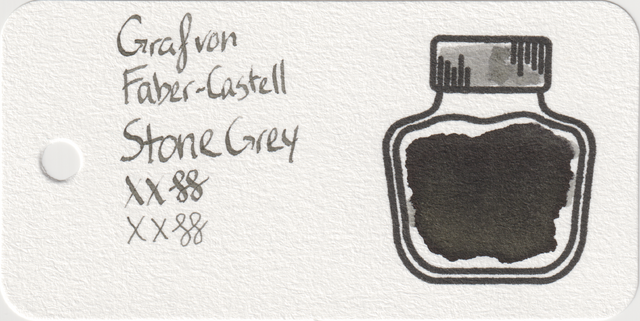 Scan of an ink swatch card made from Col-o-ring paper