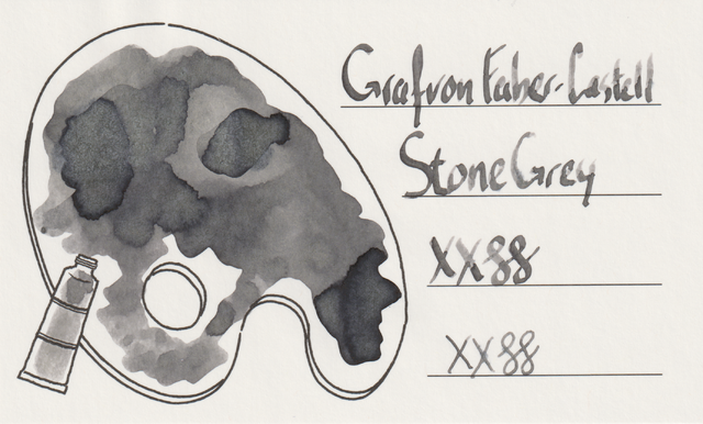 Scan of an ink swatch card made from Iroful paper
