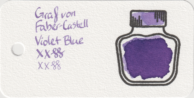 Scan of an ink swatch card made from Col-o-ring paper