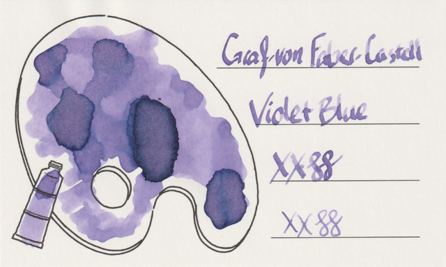 Scan of an ink swatch card made from Iroful paper