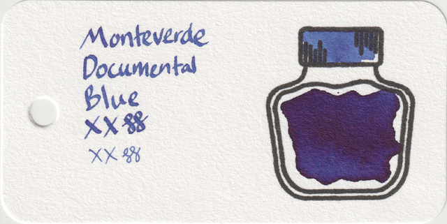 Scan of an ink swatch card made from Col-o-ring paper