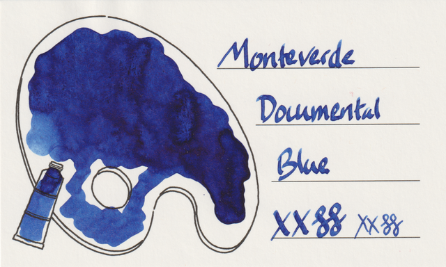 Scan of an ink swatch card made from Iroful paper