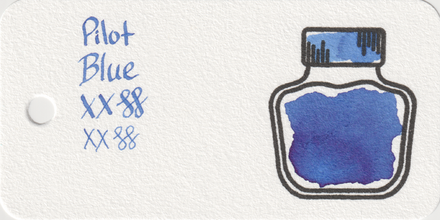 Scan of an ink swatch card made from Col-o-ring paper