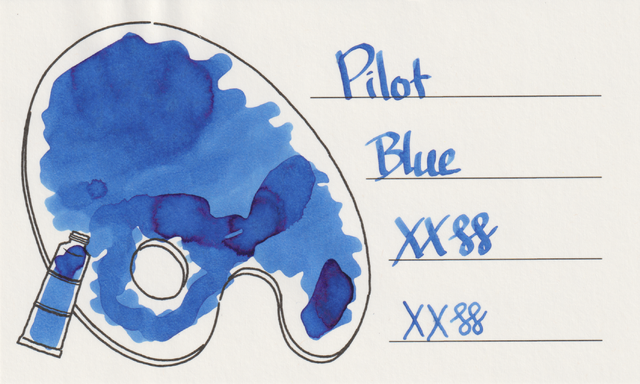 Scan of an ink swatch card made from Iroful paper