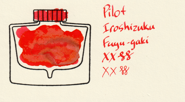 Scan of an ink swatch card made from MD paper
