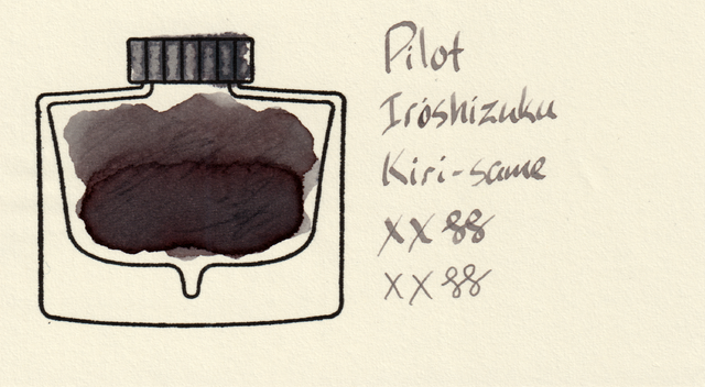 Scan of an ink swatch card made from MD paper