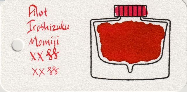 Scan of an ink swatch card made from Col-o-ring paper