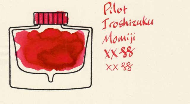 Scan of an ink swatch card made from MD paper