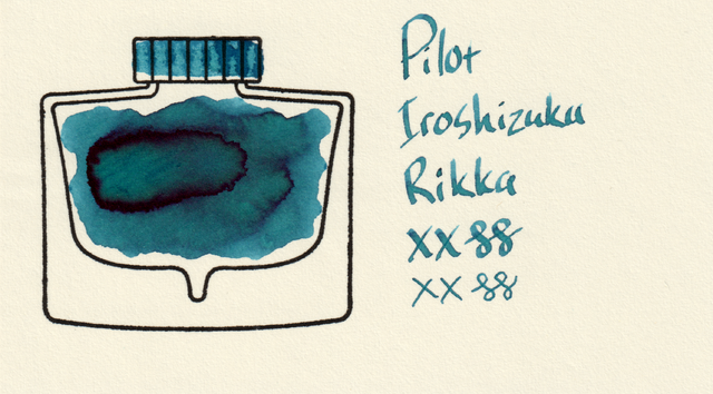 Scan of an ink swatch card made from MD paper