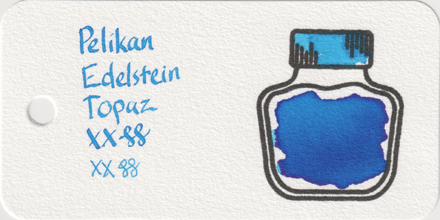 Scan of an ink swatch card made from Col-o-ring paper