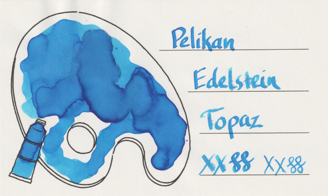 Scan of an ink swatch card made from Iroful paper