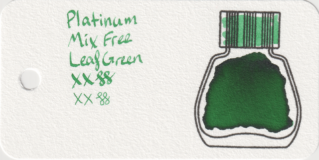 Scan of an ink swatch card made from Col-o-ring paper
